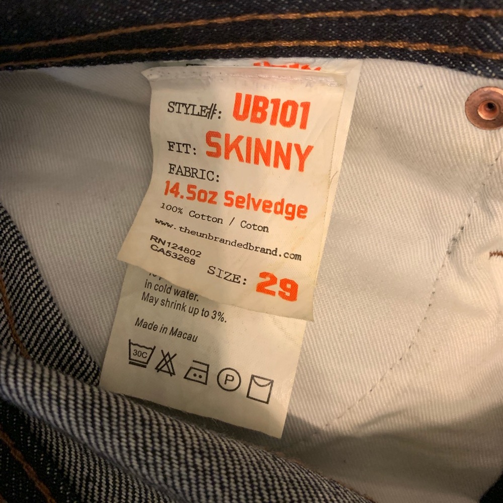 Unbranded Jeans UB101 Indigo Selvedge